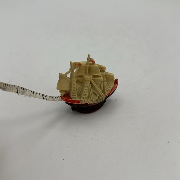 Antique German Depose Celluloid Tape Measure, Galleon Sailing Ship - Picture 3 of 3